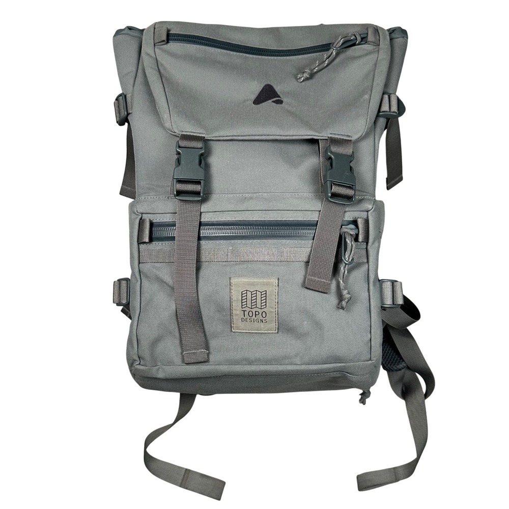 Topo Designs Rover Pack Tech Backpack Gray 24L Laptop Travel EDC Bag Hiking Gorp